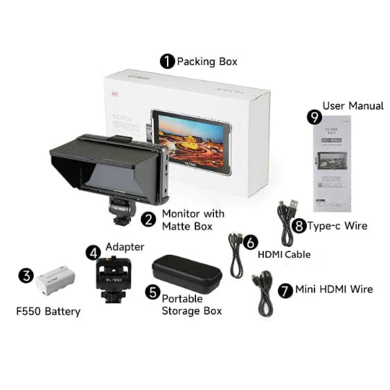 Viltrox DC-550 Portable 5.5 Inch HD Camera Monitor - Image 16