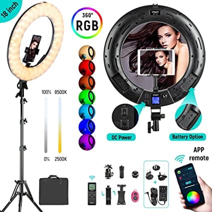 Viltrox WE-10 Dimmable 18'' RGB LED Ring Light - Image 7